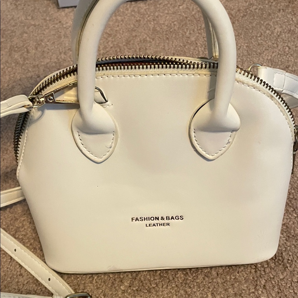White Leather Handbag